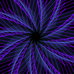 Obraz premium Vector Line-based Rattle Neon Flower Pattern