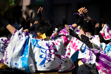 Fototapeta na wymiar Yosakoi, Japanese traditional festival, Dance, Event, Japan, Hokkaido, Sapporo, Yosakoi Sōran Festival, 2