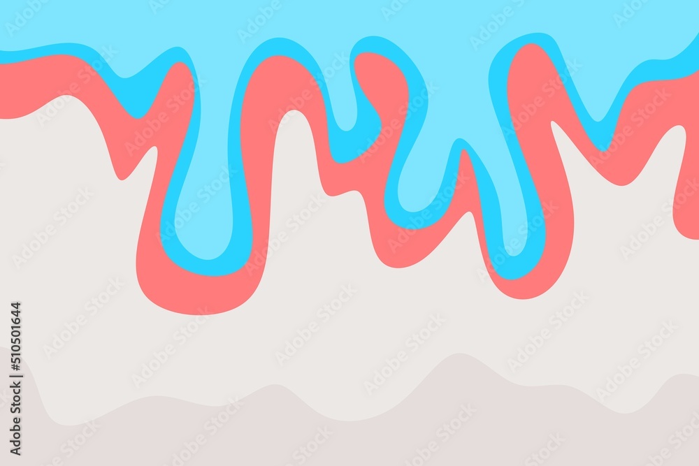 Poster simple background with melting liquid pattern and some copy space area