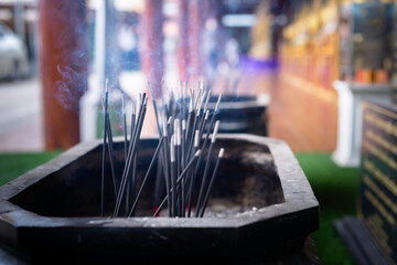 Close-up of incense