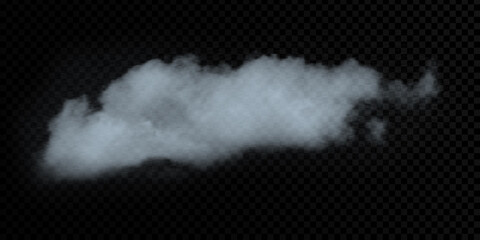 Vector cloud on a transparent background, smoke