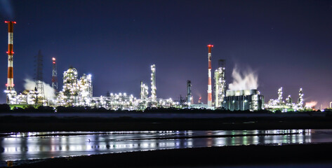 四日市コンビナート工場夜景