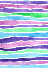 Abstract emerald green, blue and purple watercolor background for decoration on night party, fantasy and beauty concept.