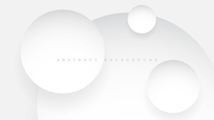 white abstract background with circle shapes. vector illustration