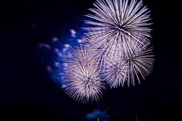 花火イメージ　青