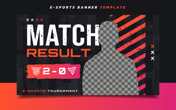 Match Result E-sports Gaming Banner Template for Social Media