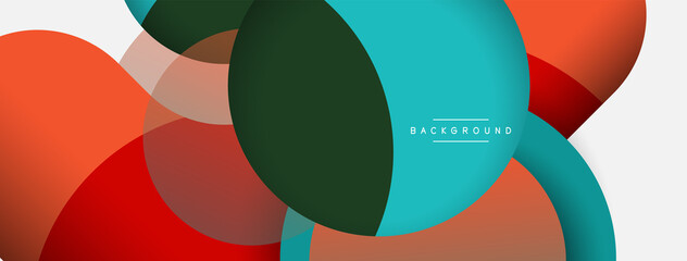Creative geometric wallpaper. Minimal abstract background. Circles composition vector illustration for wallpaper banner background or landing page