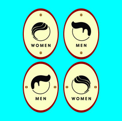men and women icon signs symbols vector design illustration art 