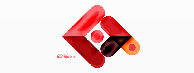 Square and circle minimal abstract background. Vector illustration for wallpaper banner background