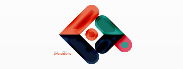 Square and circle minimal abstract background. Vector illustration for wallpaper banner background