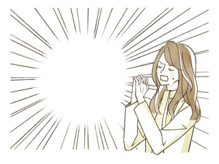 必死で祈っている女性