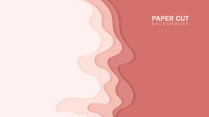 abstract red papercut background concept design