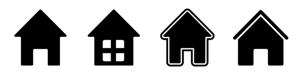 Home Icon Set. House icon set. Vector illustration.	