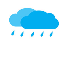 rain cloud illustration on white background