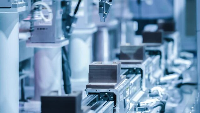 Automated assembly line.Modern technology and automation.