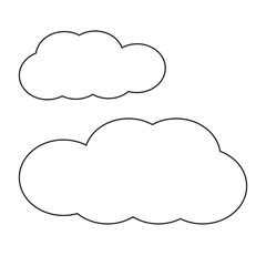 simple illustration of white clouds on a white background