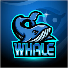 Whale esport logo mascot design - 510513241