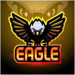 Eagle mascot sport esport logo design