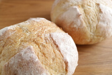 焼きたてのホカホカなパン　ふっくらしたパン