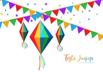 Festa junina decorative celebration card background