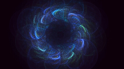 3D rendering abstract round light background