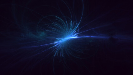 3D rendering abstract multicolor fractal light background