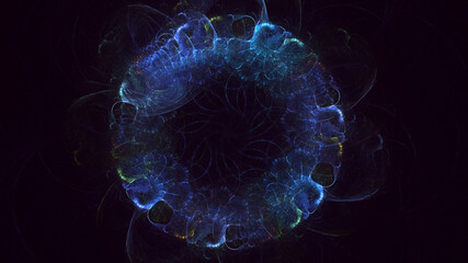 Obraz premium 3D rendering abstract round light background