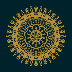 Geometric Gold Mandala, Luxury ornament design for decoration and artwork printing.
