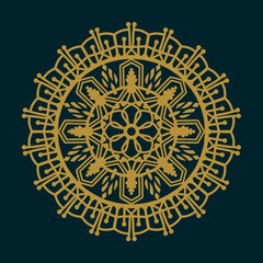 Geometric Gold Mandala, Luxury ornament design for decoration and artwork printing.