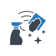 Cleaning related vector glyph icon