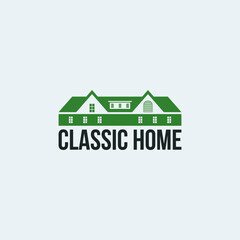 Classic home vector logo design