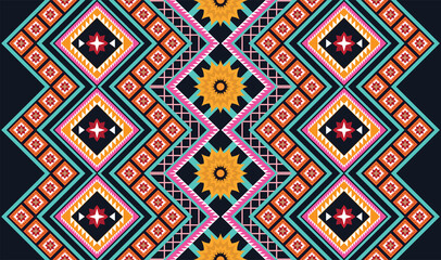Geometric ethnic pattern for background,fabric,wrapping,clothing,wallpaper,Batik,carpet,embroidery style.