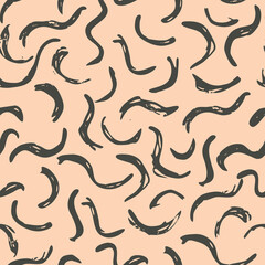 Vector Seamless Hand Drawn Scribble Pattern. Minimal Artistic Sketch Endless Print.