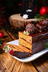 christmas gingerbread filled with jam