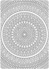 Coloring page with mandala