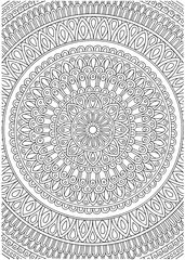 Papier peint photo Mandala Coloring page with mandala  © Maria