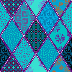 Vector ethnic tribal pattern. Seamless art image.