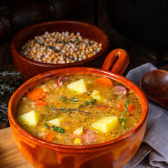 the classic pea soup with split peas