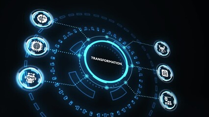 Business Transformation. Future and Innovation Internet and network concept.