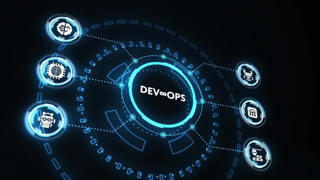 DevOps Methodology Development Operations agil programming technology concept.