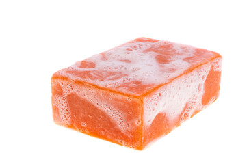 soap with foam isolated