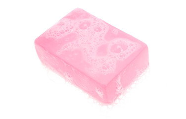 Obraz na płótnie Canvas soap with foam isolated
