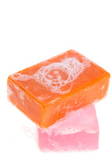 soap with foam isolated