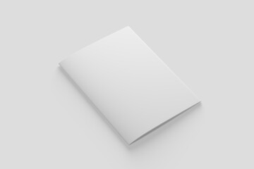 A4 A5 Magazine Brochure 3D Rendering White Blank Mockup
