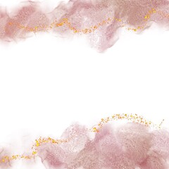 pink and white background with alcohol ink