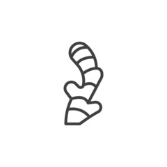 Ginger root line icon