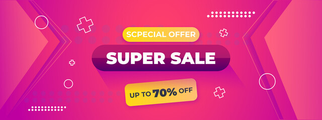 Web red banner modern for social media stories sale, web page, mobile phone. template design special offer