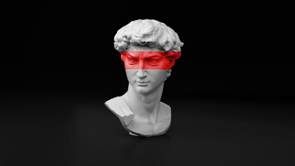 Black background, David sculpture, Michelangelo 1501—1504