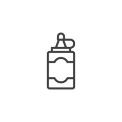 Obraz premium Mustard sauce line icon