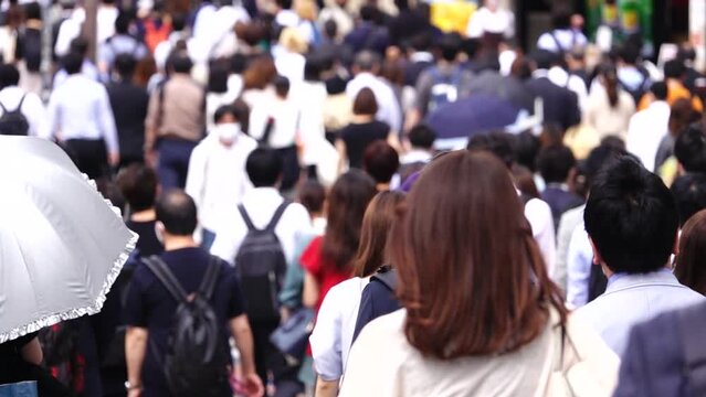 東京　通勤　通学　2022年6月　スローモーション